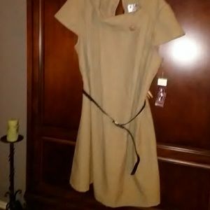 KSL khaki belted dress